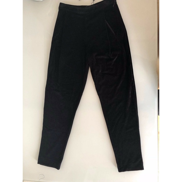 Emporio Armani Women´s Pants in Black Velvet,All Products : American Fashion Style Bags On Sale
